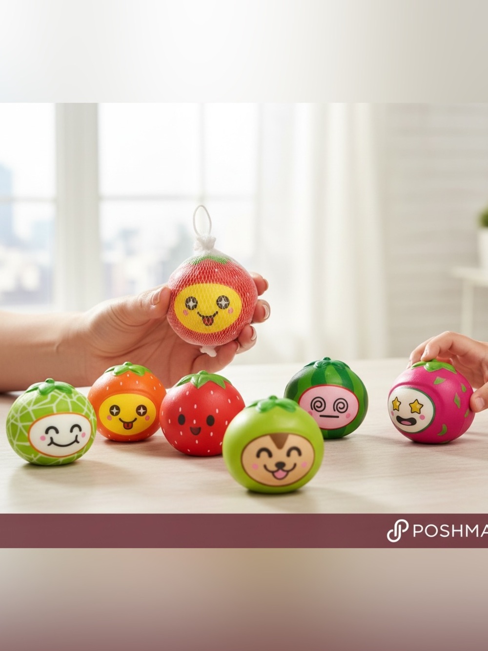 Fruit Squishy Keychain- Assorted-pick one